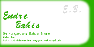 endre bahis business card